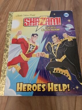 Shazam! Featuring Black Adam Little Golden Book - Bold Red & Black Cover